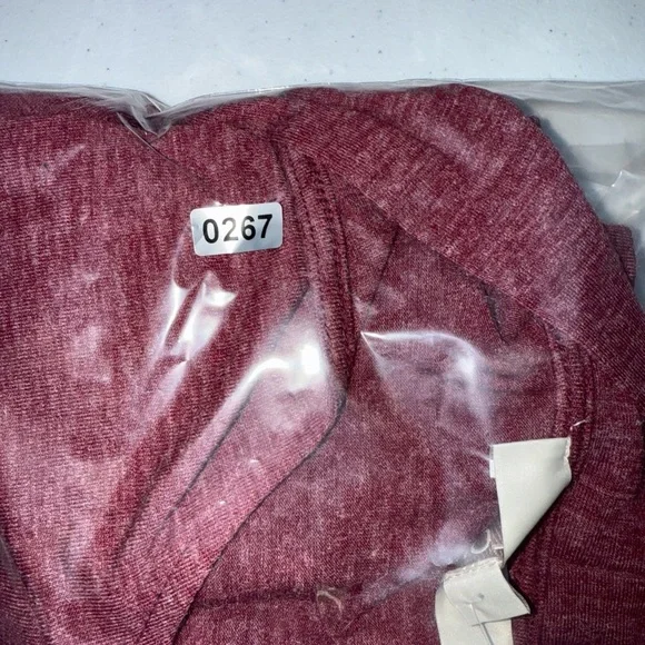 NWT LOFT Ann Taylor V Neck Tie Flowy Shirt Maroon Magenta Career XL - Picture 10 of 10